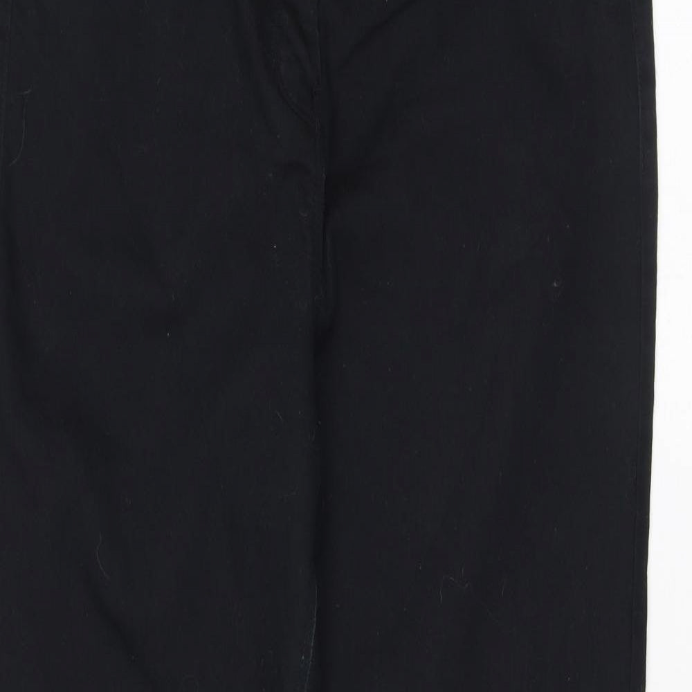Papaya Womens Black Cotton Skinny Jeans Size 12 L26.5 in Regular Zip