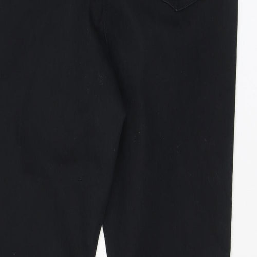 Papaya Womens Black Cotton Skinny Jeans Size 12 L26.5 in Regular Zip