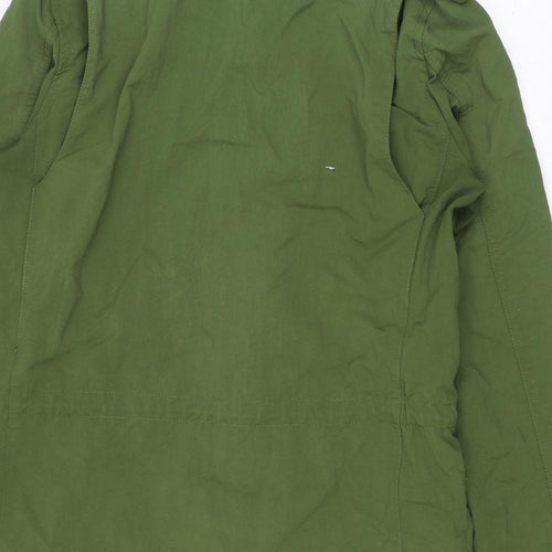 Heritage Mens Green Overcoat Coat Size M Zip