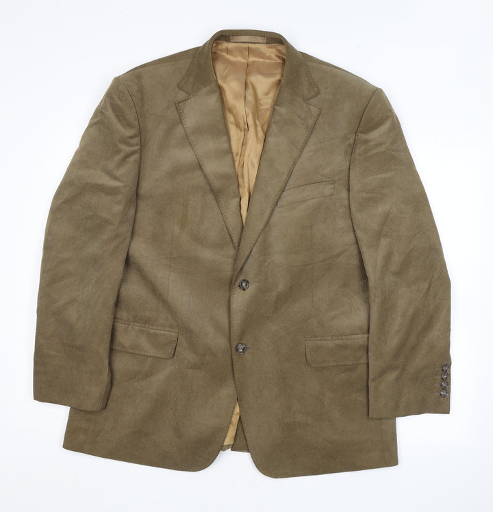 Marks and Spencer Mens Brown Polyester Jacket Suit Jacket Size 42 Regular