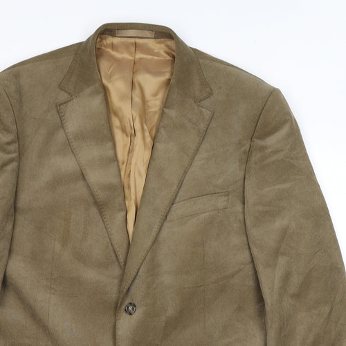 Marks and Spencer Mens Brown Polyester Jacket Suit Jacket Size 42 Regular