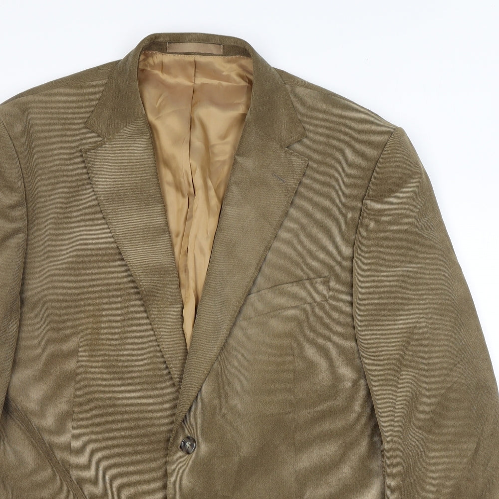 Marks and Spencer Mens Brown Polyester Jacket Suit Jacket Size 42 Regular