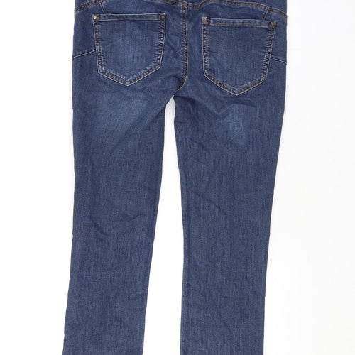 Blue Womens Blue Cotton Skinny Jeans Size 10 L23 in Regular Zip