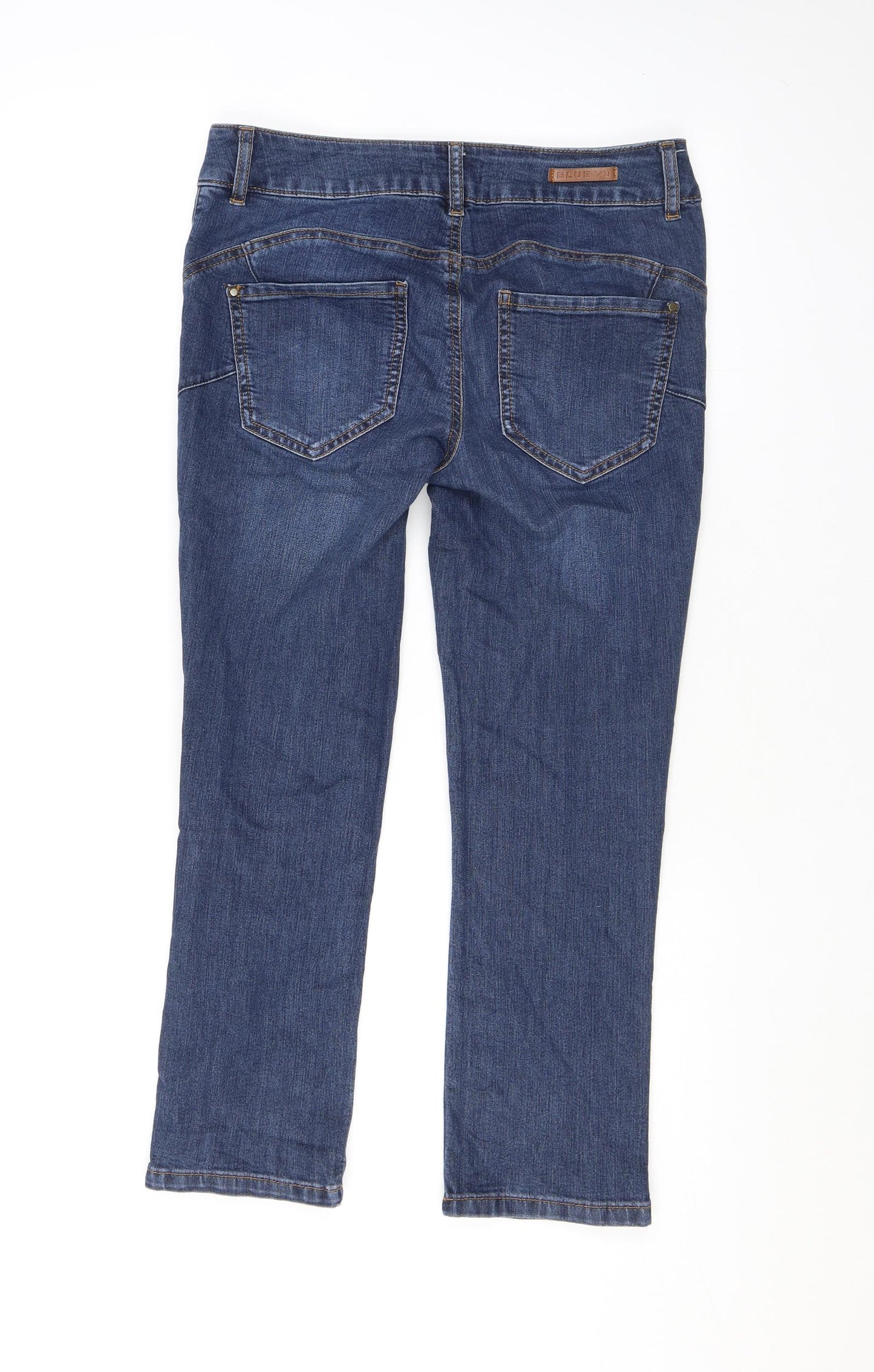 Blue Womens Blue Cotton Skinny Jeans Size 10 L23 in Regular Zip