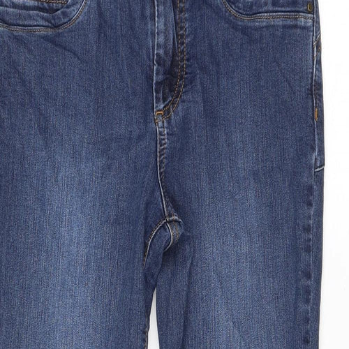 Blue Womens Blue Cotton Skinny Jeans Size 10 L23 in Regular Zip