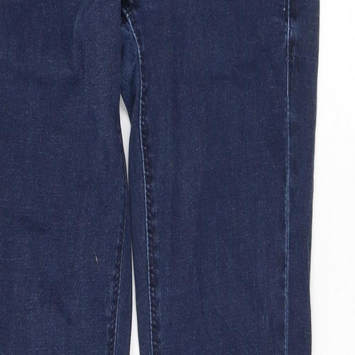 Topshop Womens Blue Cotton Skinny Jeans Size 26 L30 in Regular Zip