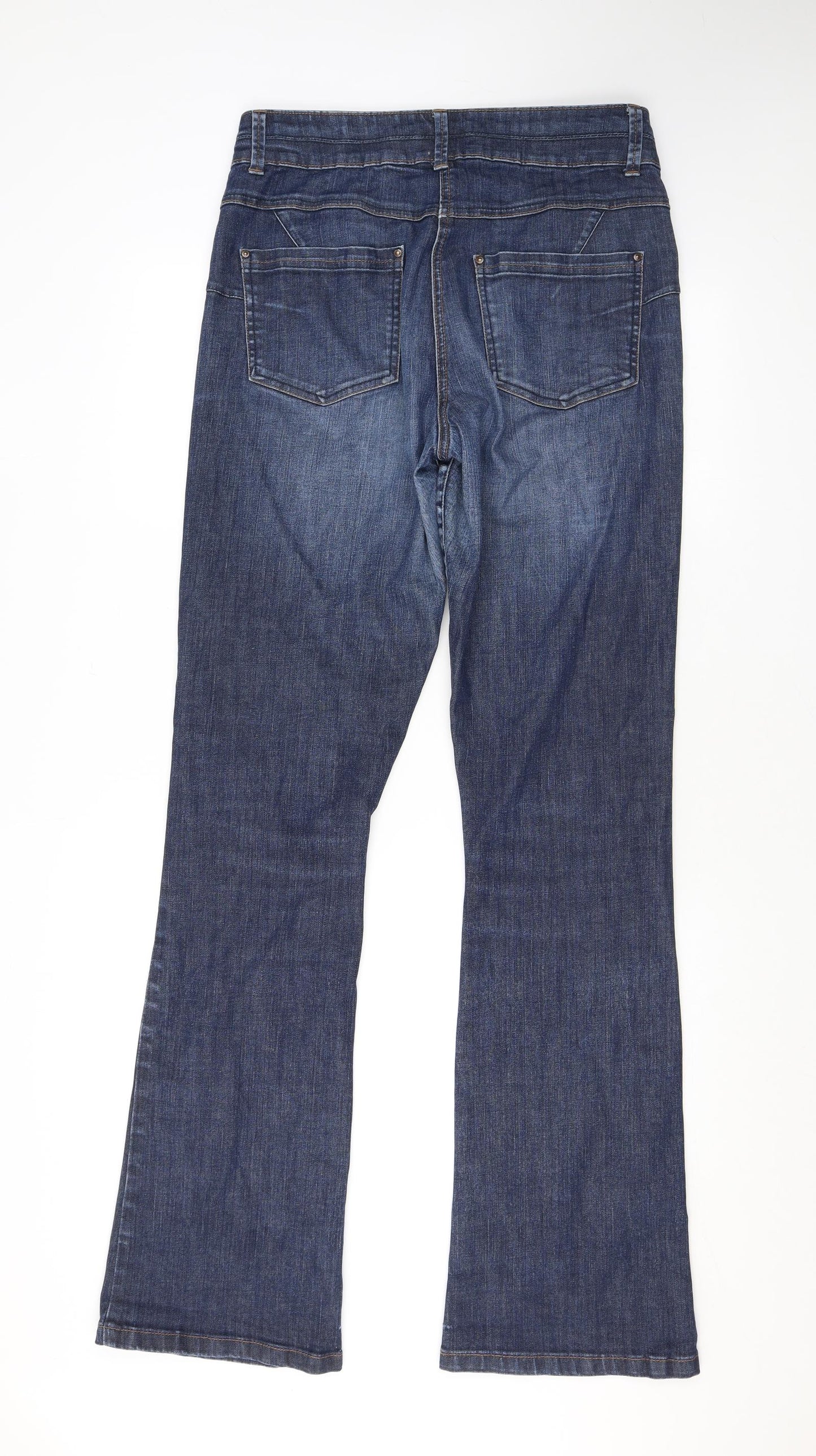 Itsdenim Womens Blue Cotton Bootcut Jeans Size 8 L35 in Regular Zip