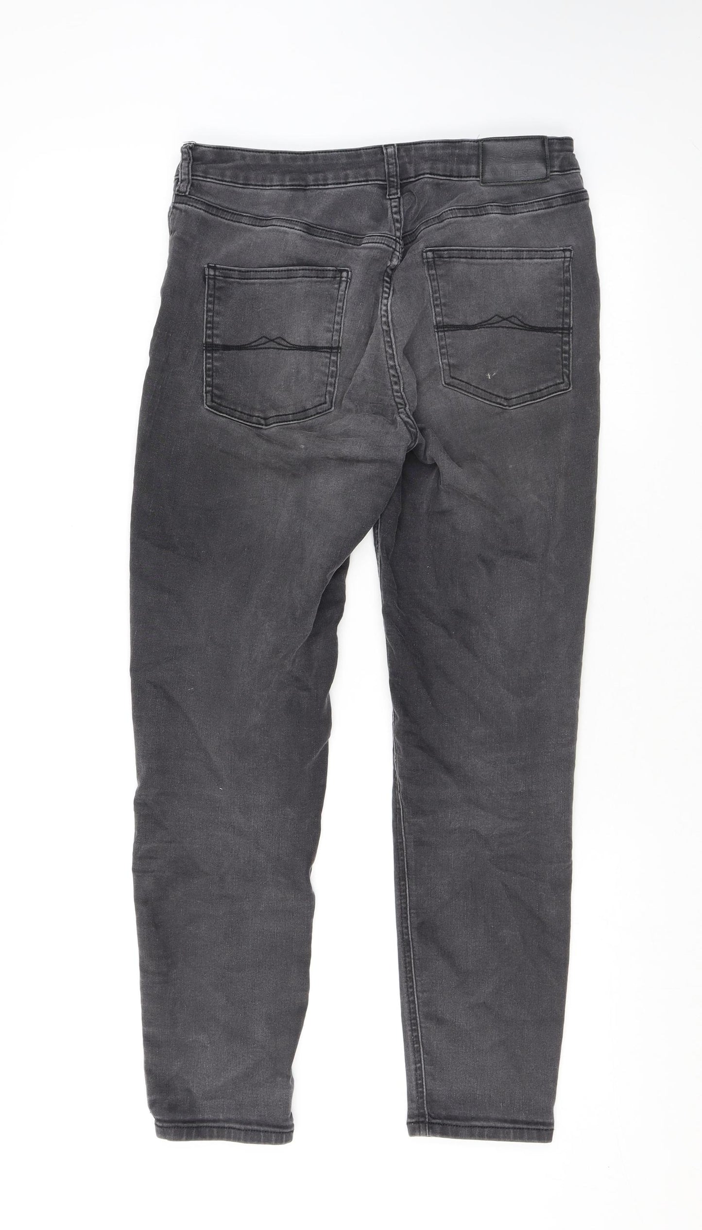 Jack Wills Womens Grey Cotton Skinny Jeans Size 29 in L25 in Regular Zip