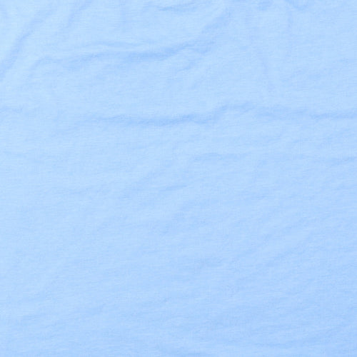 Wonder Woman Womens Blue Polyester Basic T-Shirt Size L Round Neck - Logo