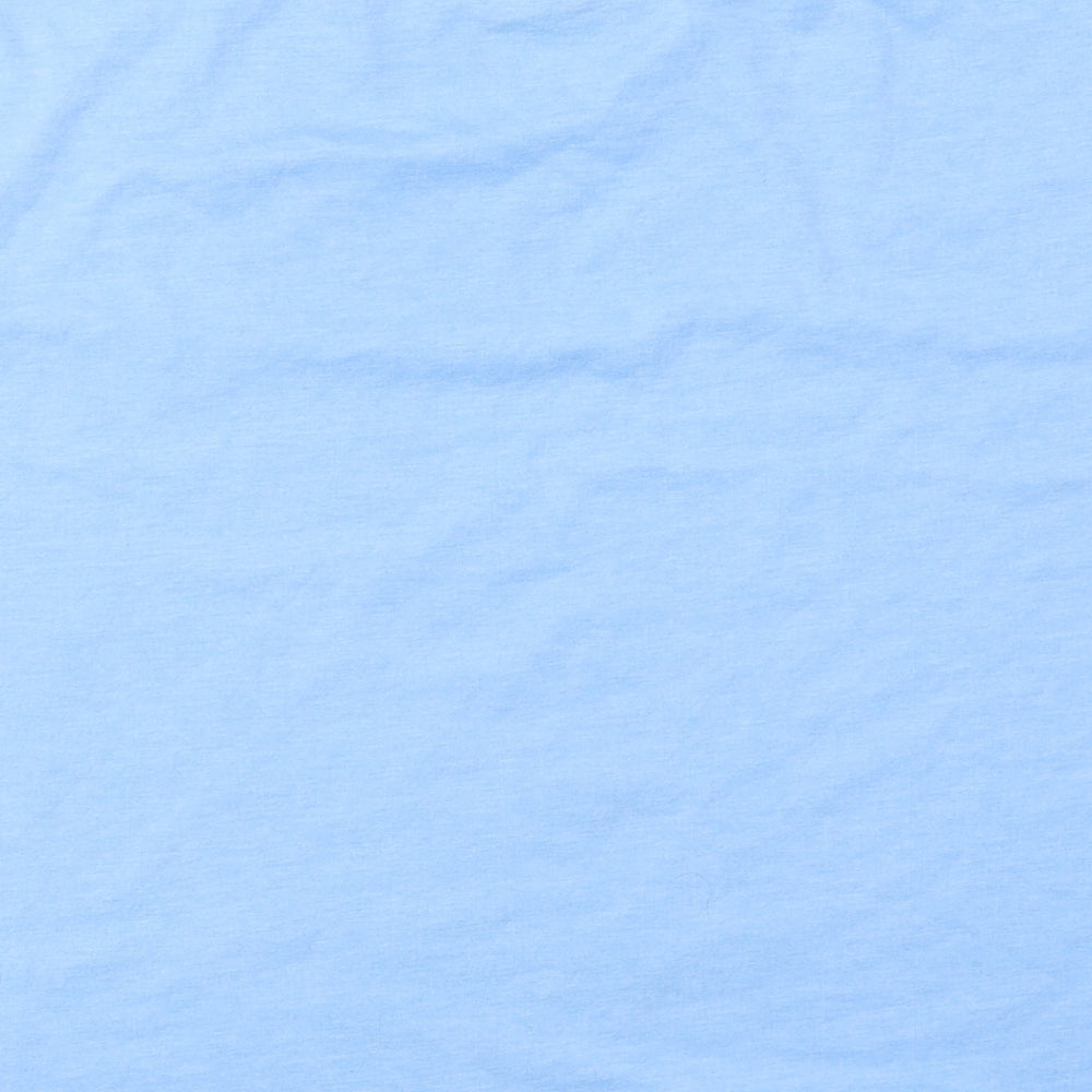Wonder Woman Womens Blue Polyester Basic T-Shirt Size L Round Neck - Logo