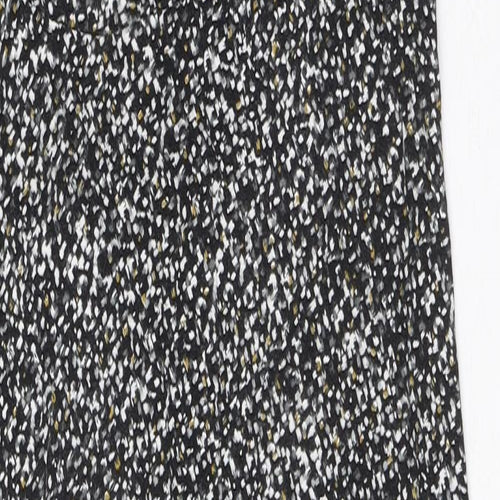 Dorothy Perkins Womens Black Geometric Viscose Bodycon Size 14 Round Neck Pullover