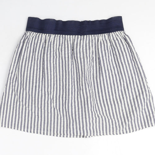 BDG Womens Blue Striped Polyester A-Line Skirt Size S - Pockets