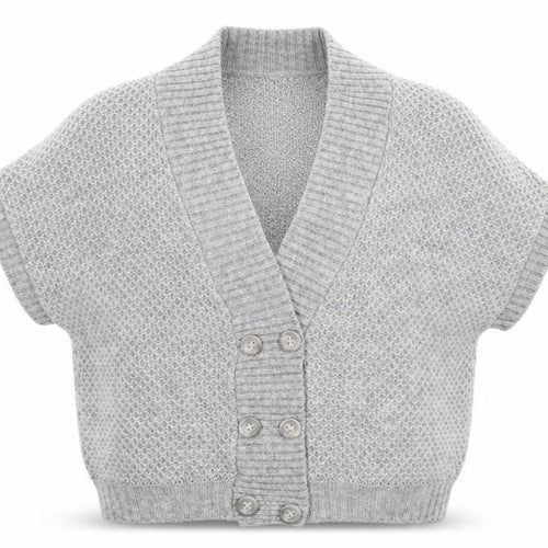 Wallis Womens Grey V-Neck Acrylic Cardigan Jumper Size M
