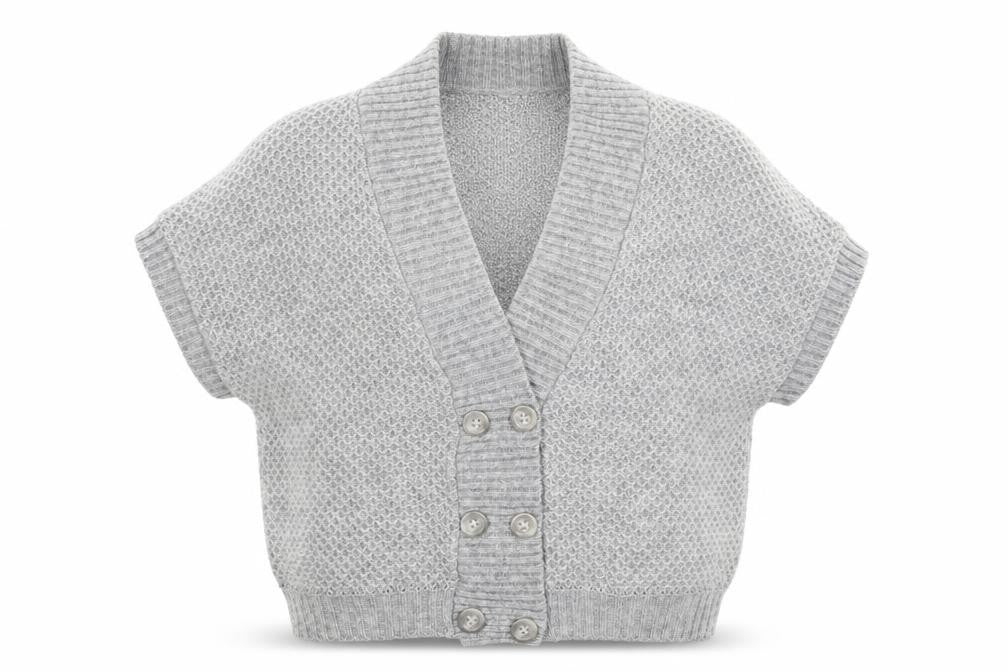 Wallis Womens Grey V-Neck Acrylic Cardigan Jumper Size M