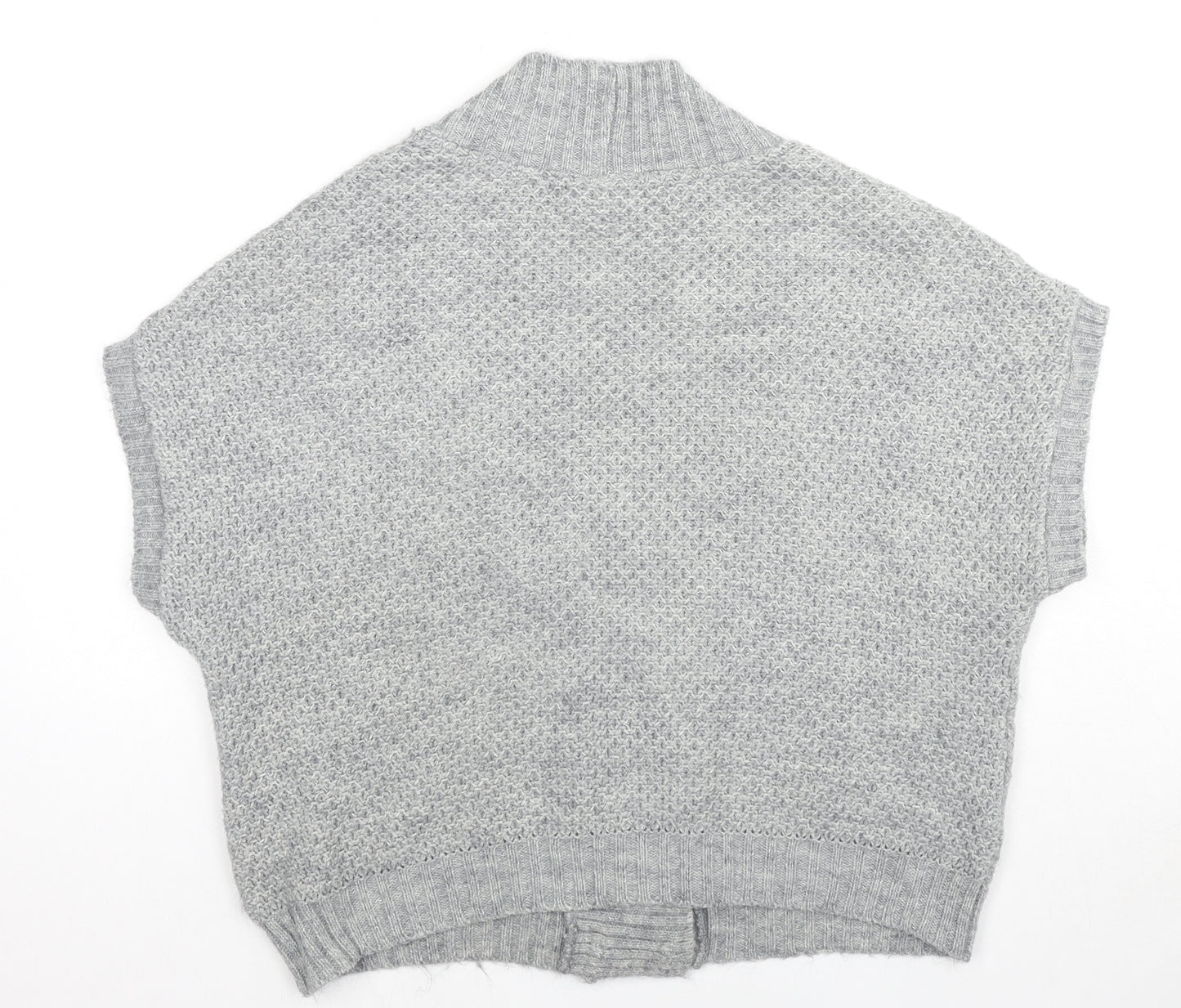 Wallis Womens Grey V-Neck Acrylic Cardigan Jumper Size M