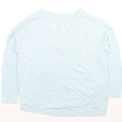 Lou & Grey Womens Blue V-Neck Viscose Pullover Jumper Size M