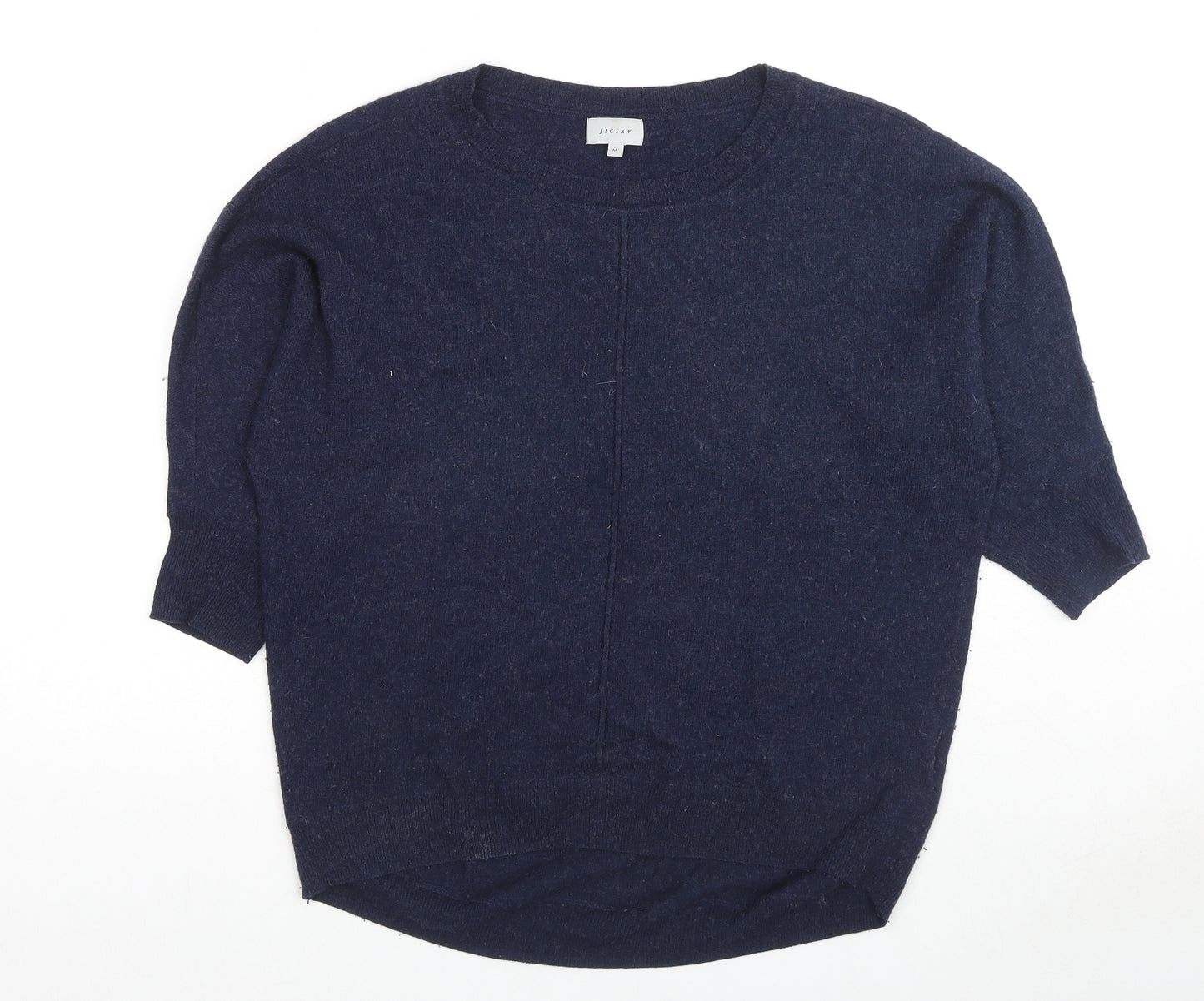 Jigsaw Womens Blue Round Neck Wool Pullover Jumper Size M