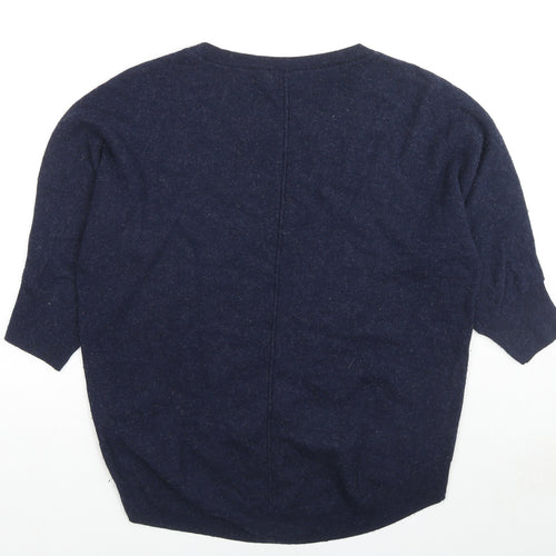 Jigsaw Womens Blue Round Neck Wool Pullover Jumper Size M