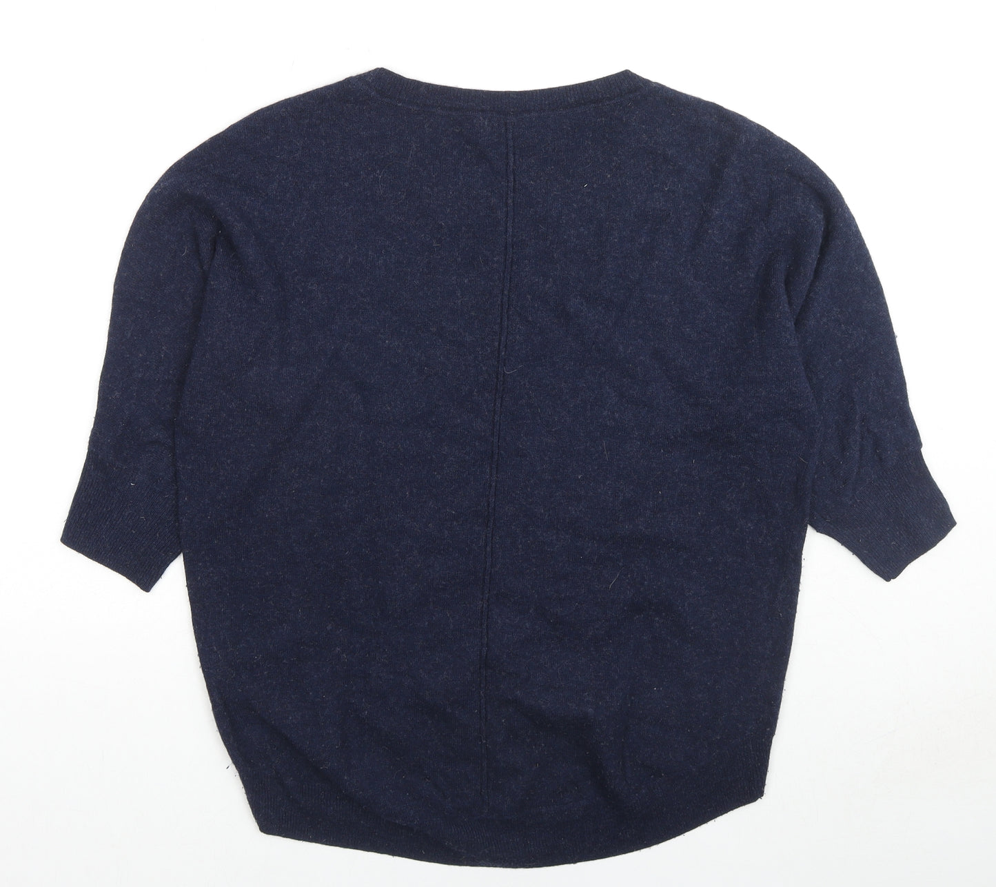 Jigsaw Womens Blue Round Neck Wool Pullover Jumper Size M