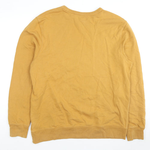 J.CREW Mens Yellow Cotton Pullover Sweatshirt Size XL