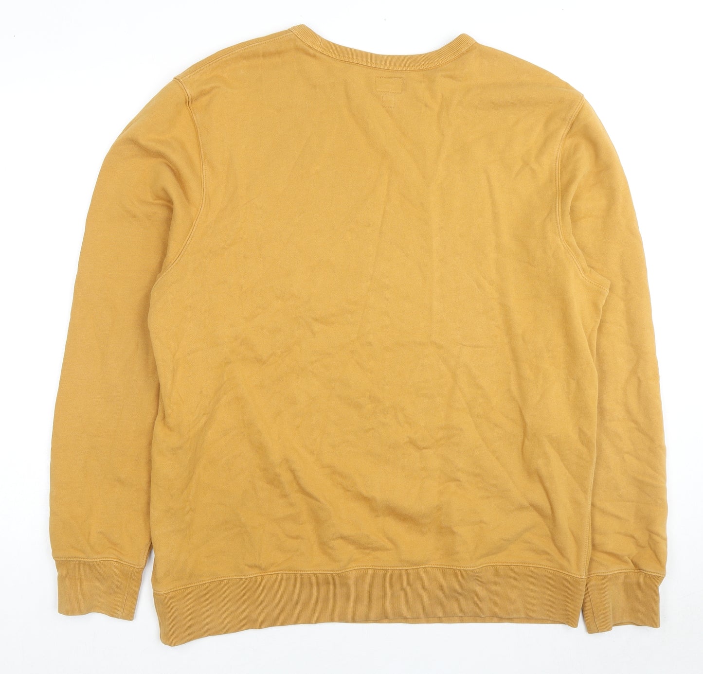 J.CREW Mens Yellow Cotton Pullover Sweatshirt Size XL
