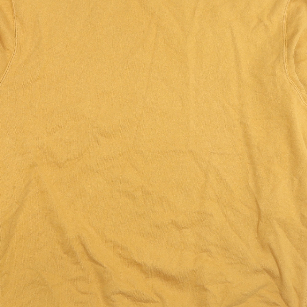 J.CREW Mens Yellow Cotton Pullover Sweatshirt Size XL