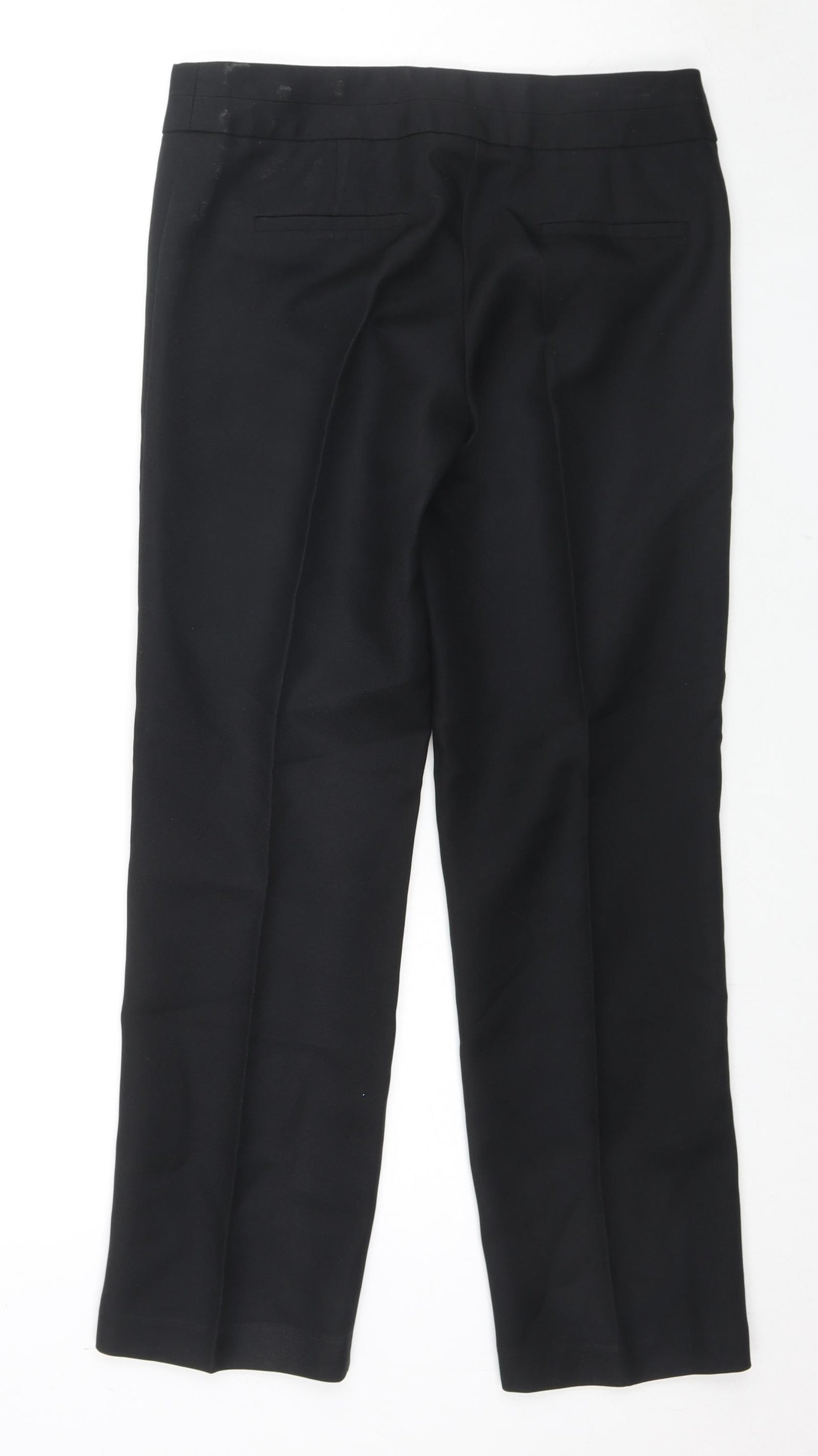 Trutex Womens Black Polyester Trousers Size 28 in L28 in Regular Zip