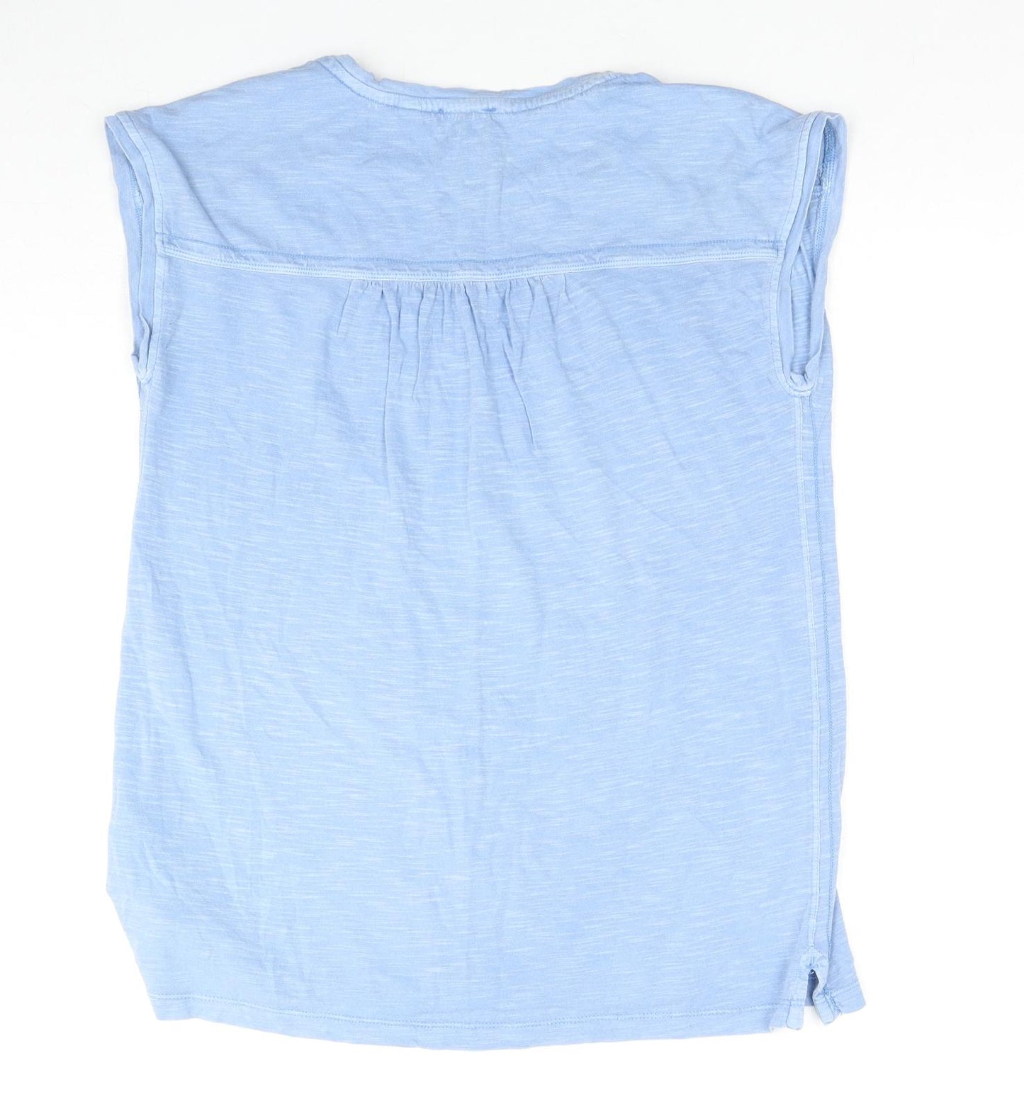 Fat Face Womens Blue Cotton Basic T-Shirt Size 10 Round Neck