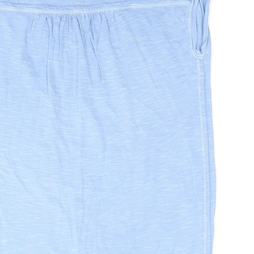 Fat Face Womens Blue Cotton Basic T-Shirt Size 10 Round Neck