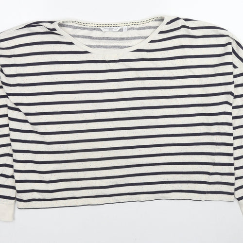 New Look Womens Multicoloured Striped Cotton Pullover Sweatshirt Size 14 Pullover