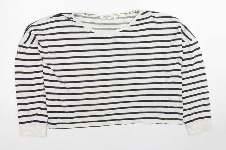 New Look Womens Multicoloured Striped Cotton Pullover Sweatshirt Size 14 Pullover