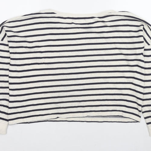 New Look Womens Multicoloured Striped Cotton Pullover Sweatshirt Size 14 Pullover