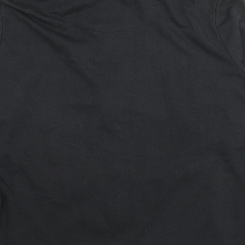 C&A Womens Black Cotton Full Zip Sweatshirt Size M Zip - Jeweled Detail