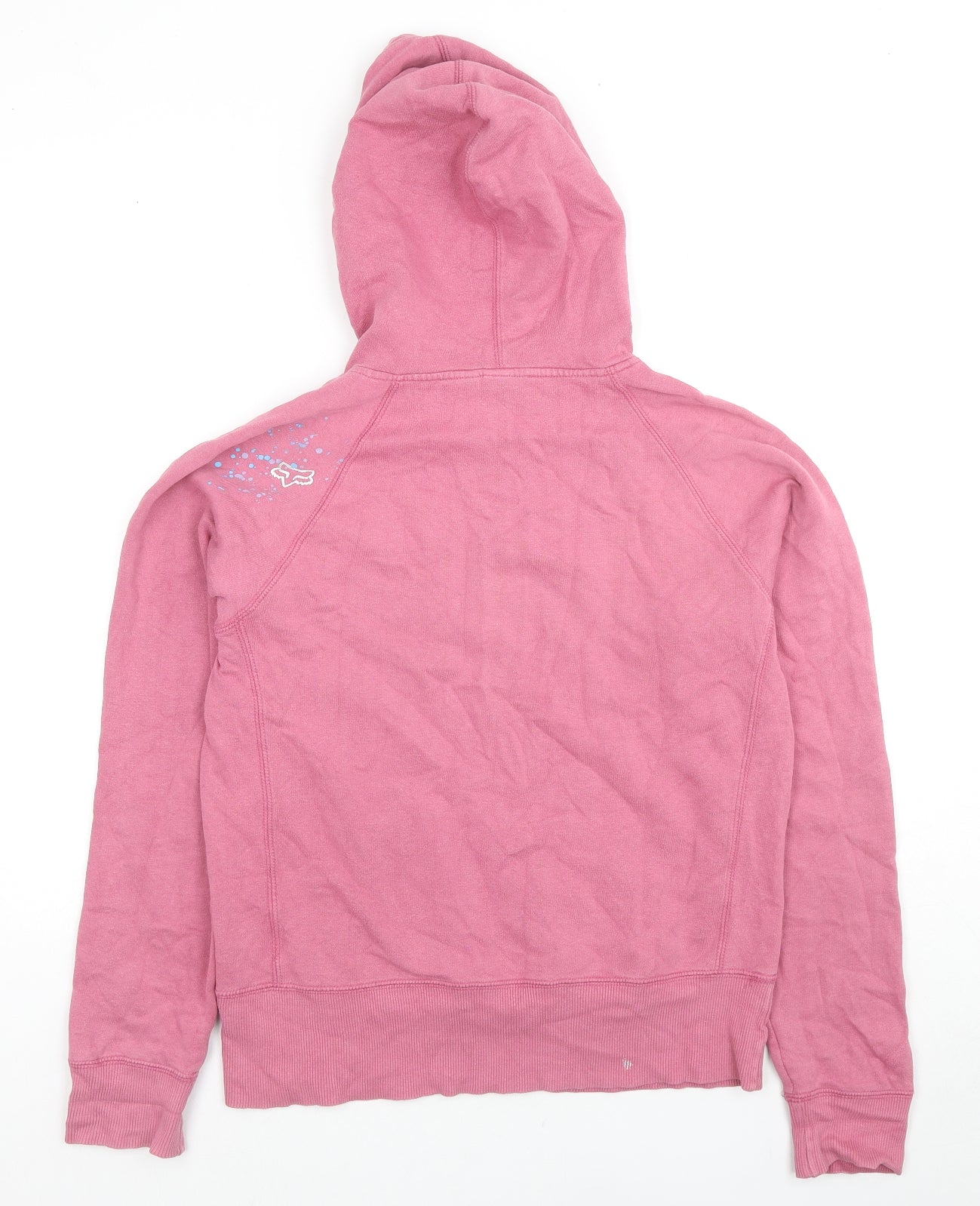 Fox Riders Co. Womens Pink Cotton Pullover Hoodie Size L Pullover - Logo
