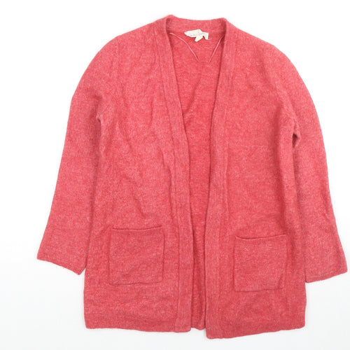 Seasalt Womens Red V-Neck Nylon Cardigan Jumper Size 12