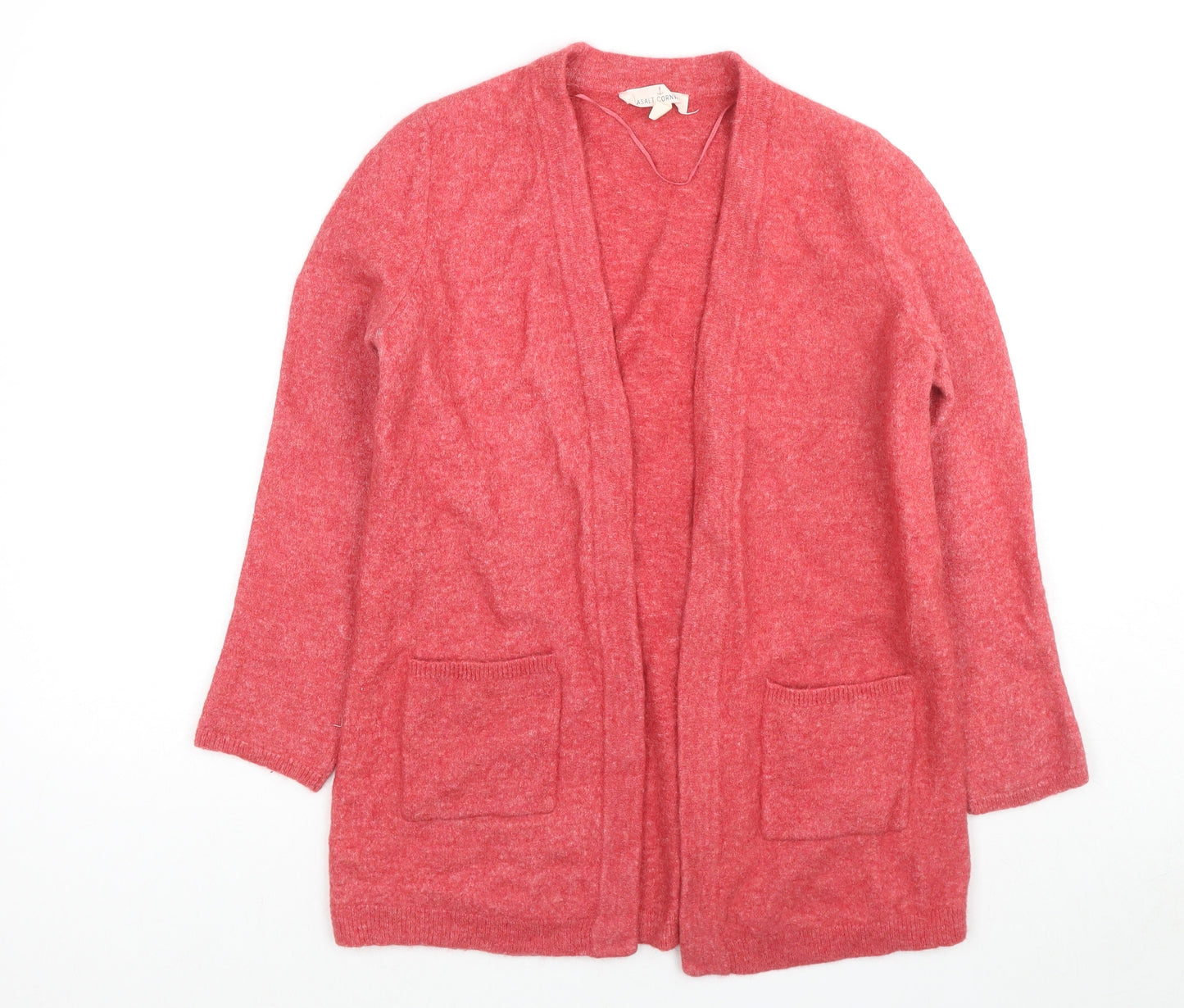 Seasalt Womens Red V-Neck Nylon Cardigan Jumper Size 12