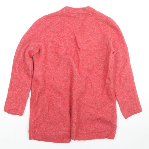 Seasalt Womens Red V-Neck Nylon Cardigan Jumper Size 12