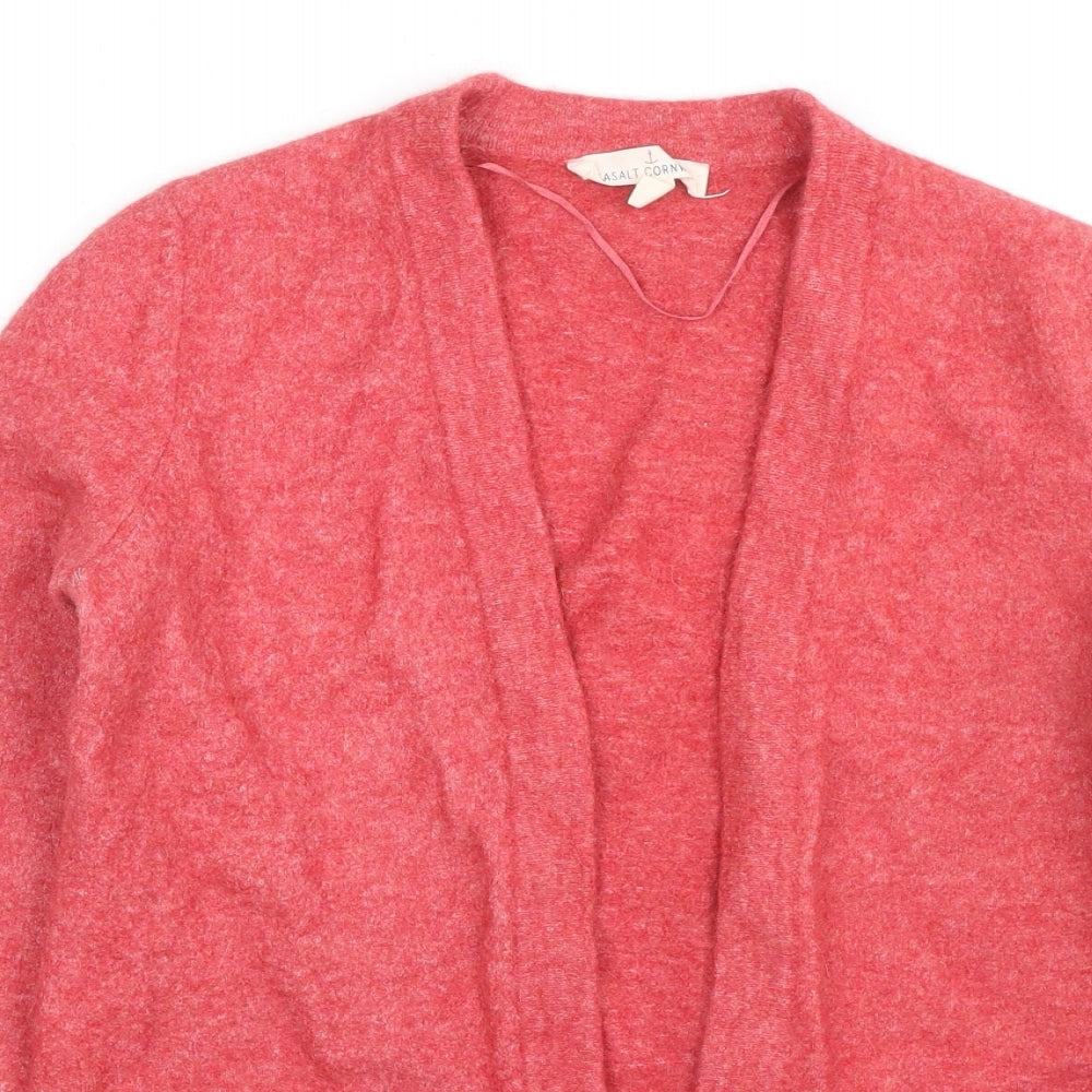Seasalt Womens Red V-Neck Nylon Cardigan Jumper Size 12