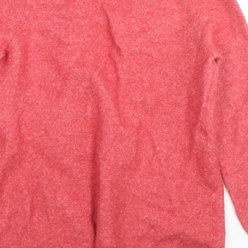 Seasalt Womens Red V-Neck Nylon Cardigan Jumper Size 12