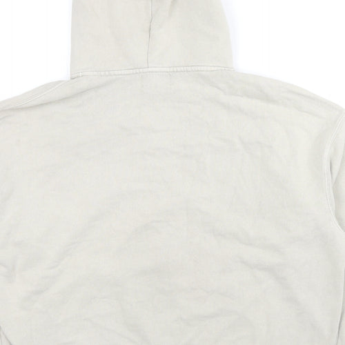 Pull&Bear Mens Beige Cotton Full Zip Hoodie Size M