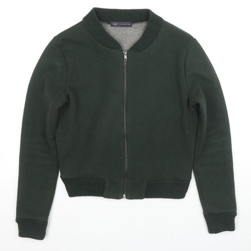 Marks and Spencer Womens Green Polyester Full Zip Hoodie Size S Pullover