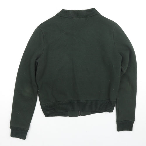 Marks and Spencer Womens Green Polyester Full Zip Hoodie Size S Pullover