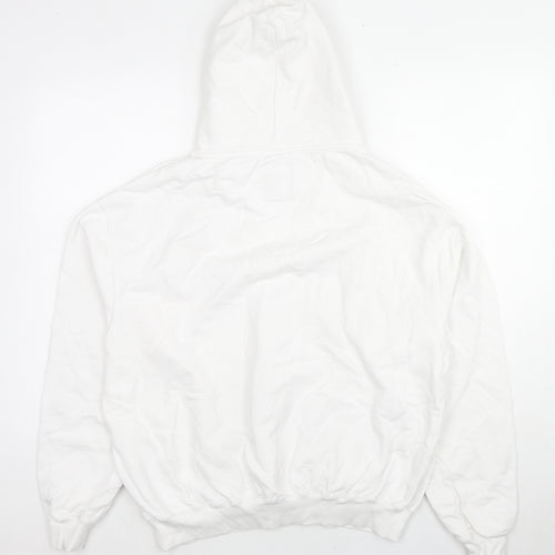 Out Of Context Womens White Cotton Pullover Sweatshirt Size M Pullover - Floral Logo
