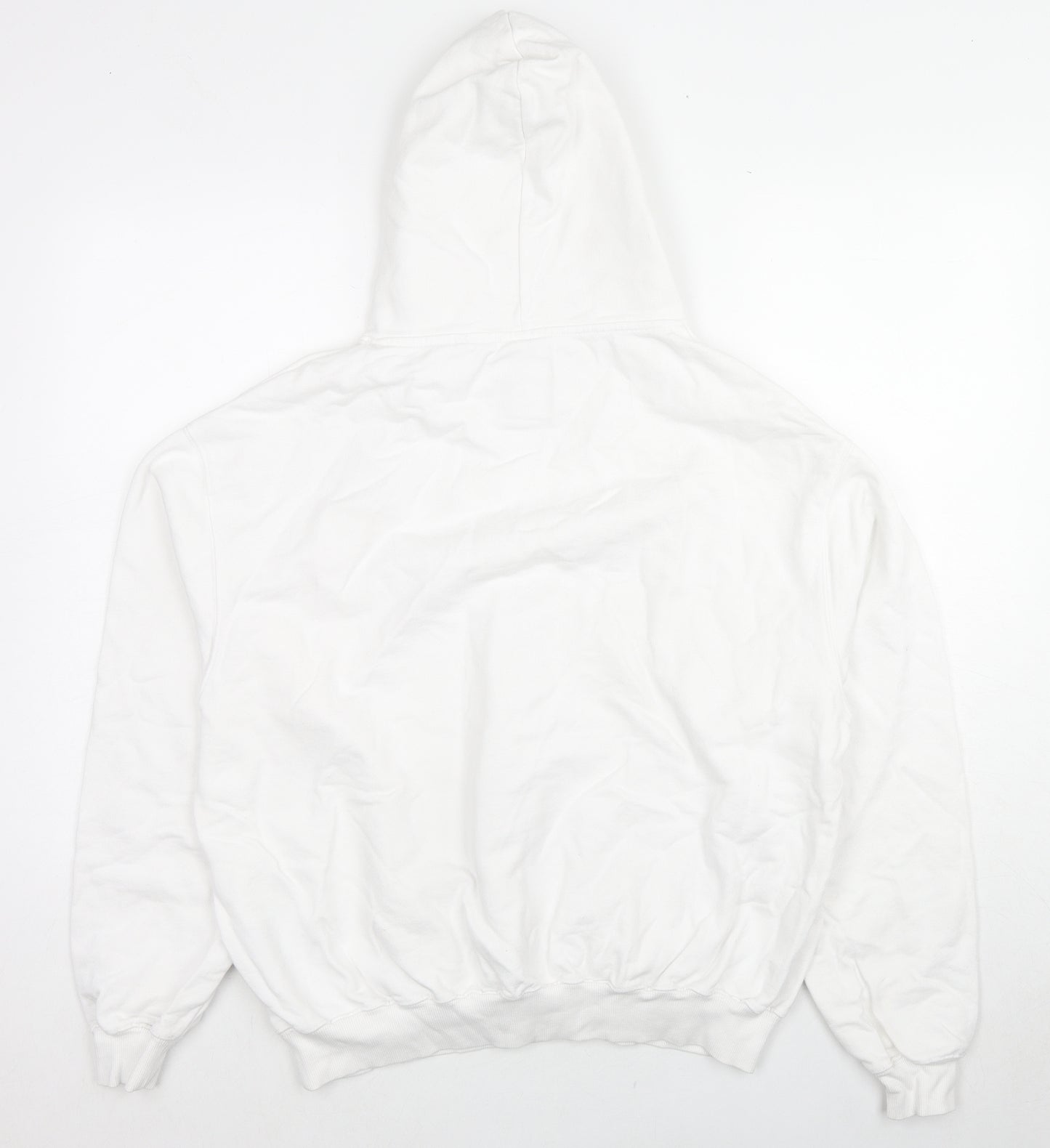 Out Of Context Womens White Cotton Pullover Sweatshirt Size M Pullover - Floral Logo