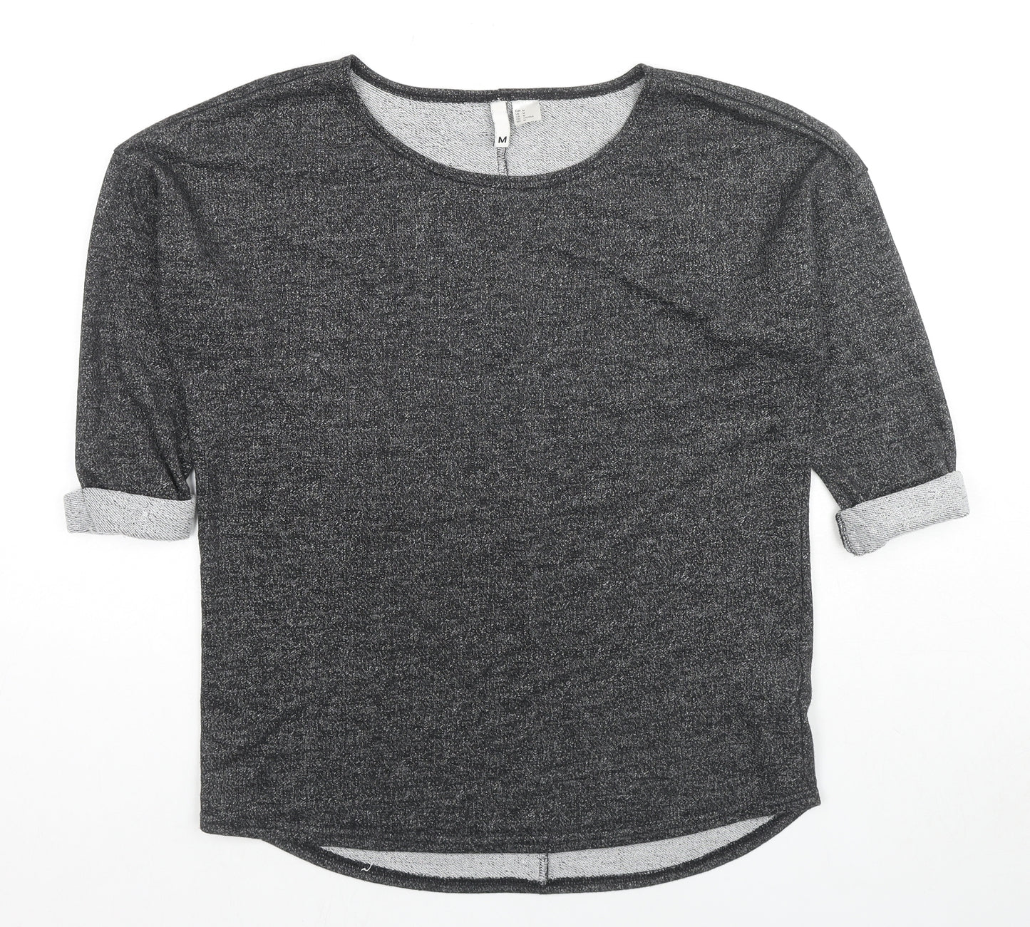 H&M Womens Grey Scoop Neck Polyester Pullover Jumper Size M