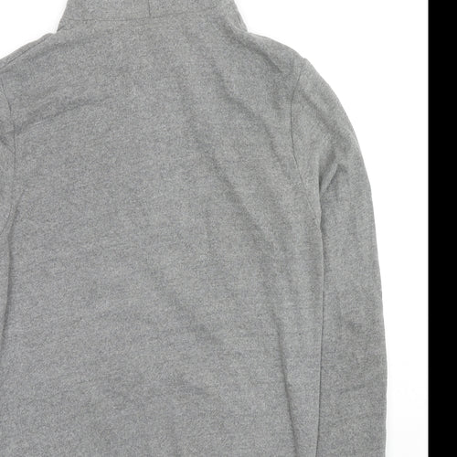DOMYOS Womens Grey Cotton Full Zip Hoodie Size M Zip - Logo