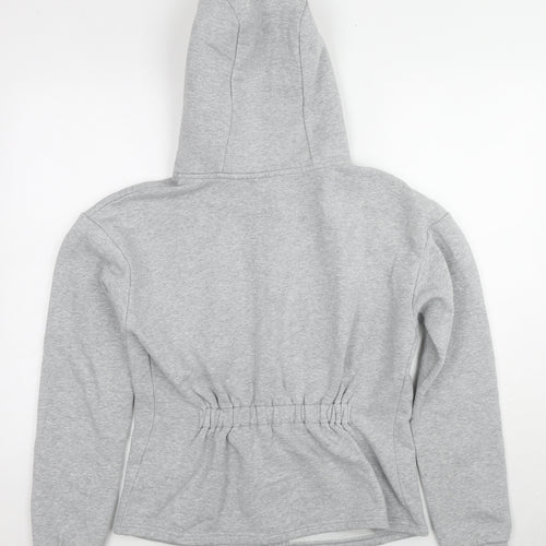 USA Pro Womens Grey Cotton Full Zip Hoodie Size 14 Zip