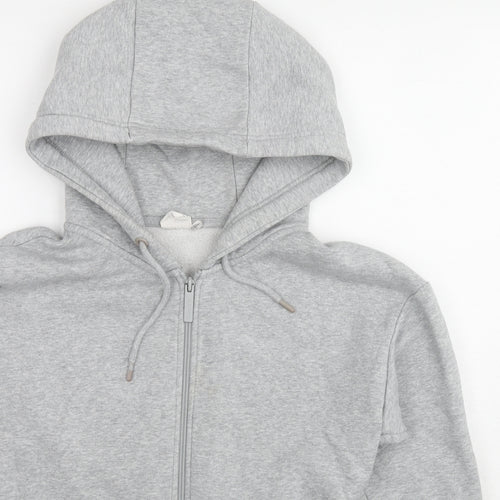 USA Pro Womens Grey Cotton Full Zip Hoodie Size 14 Zip