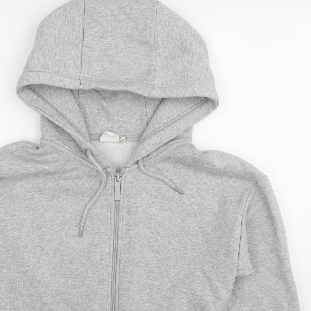 USA Pro Womens Grey Cotton Full Zip Hoodie Size 14 Zip