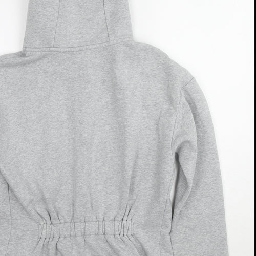 USA Pro Womens Grey Cotton Full Zip Hoodie Size 14 Zip